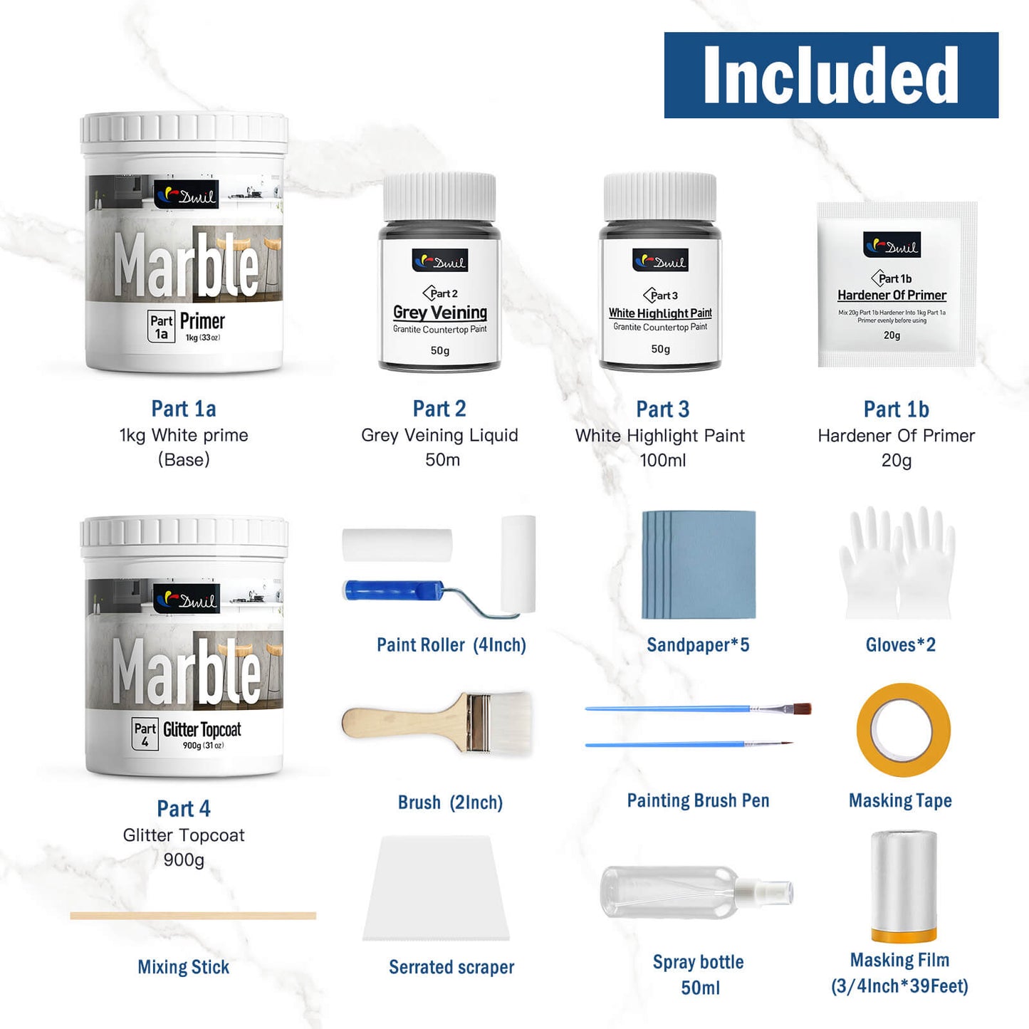 DWIL Marble Countertop Paint Kit