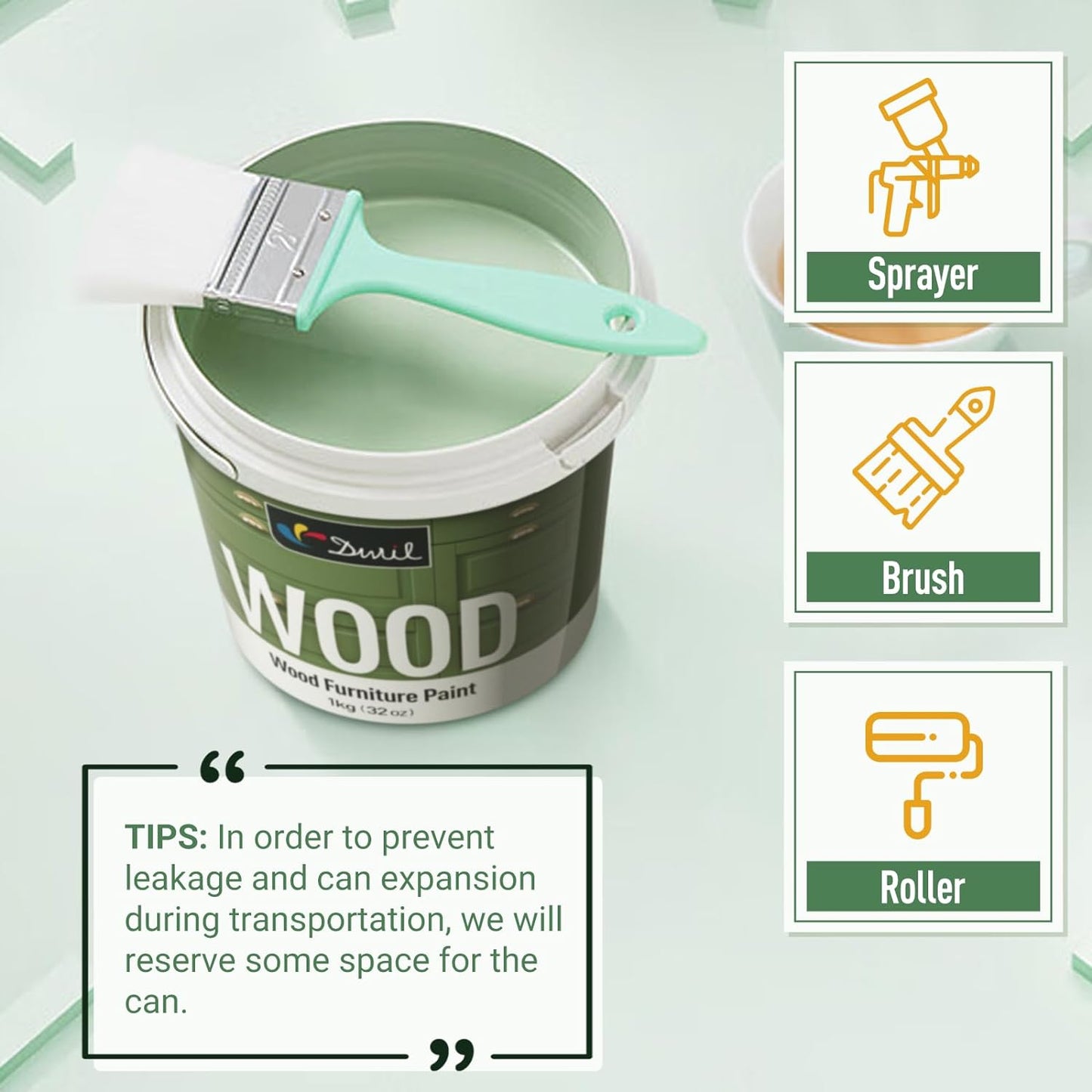 DWIL Wood Furniture Paint Kit (With Tools)