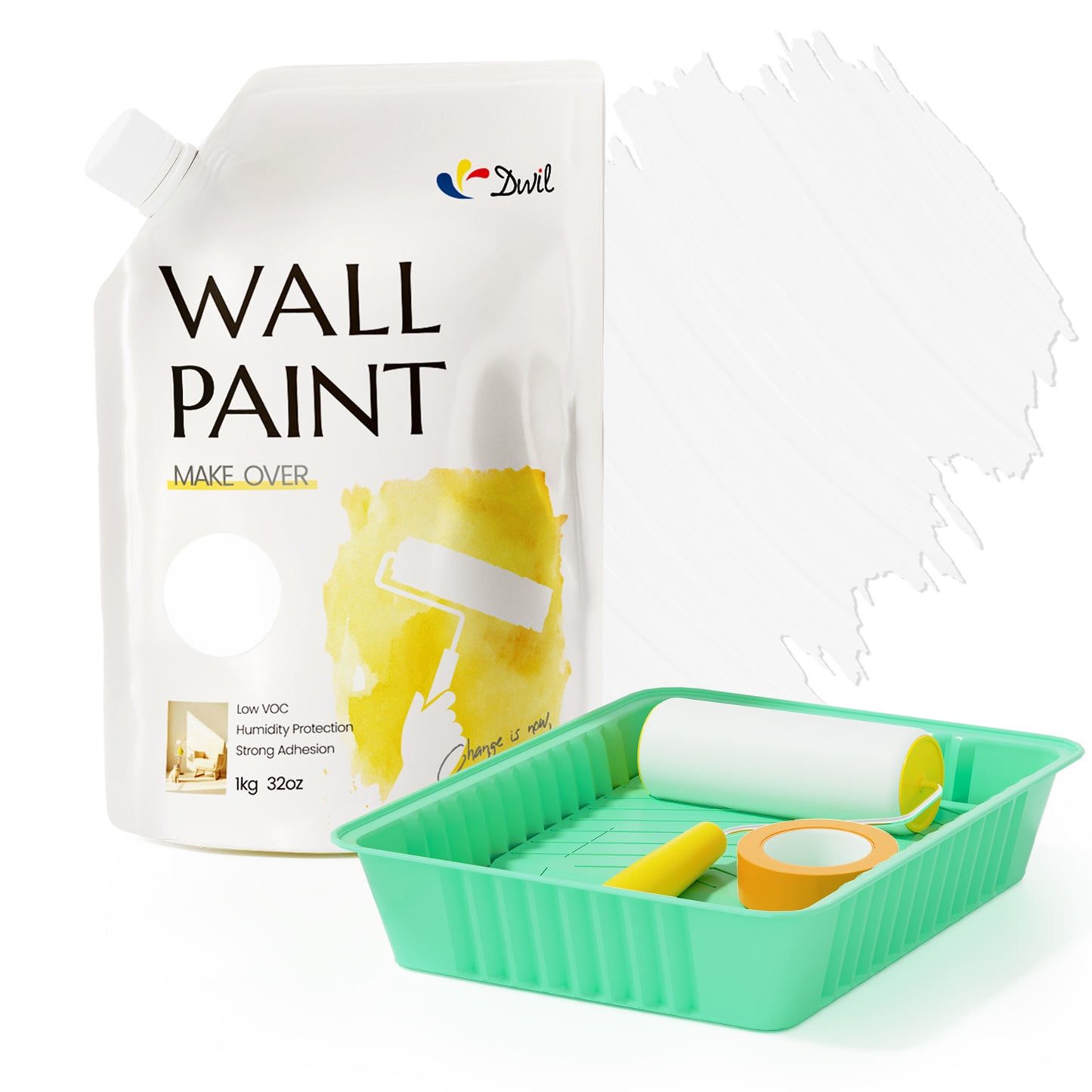 DWIL Wall Paint with Roller Kit - 32 Oz