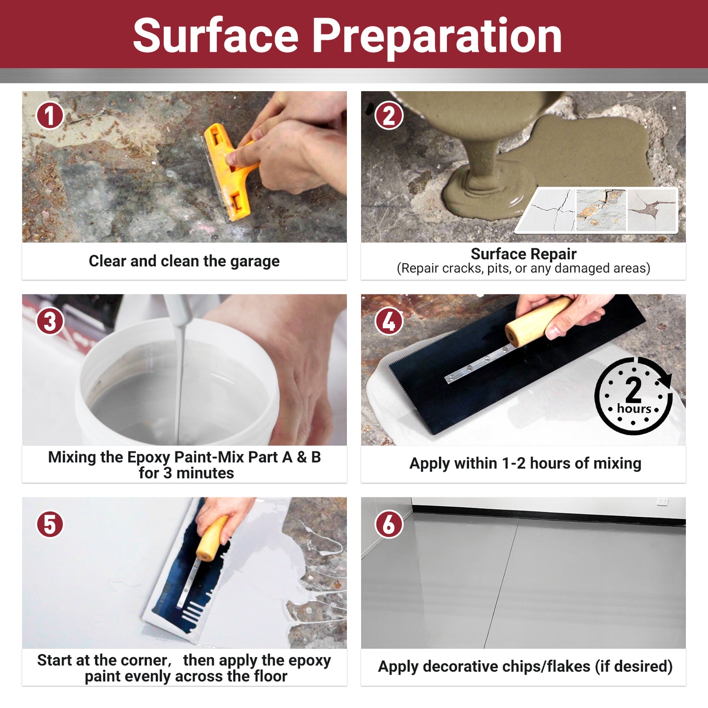 DWILEPOXYSHIELD Garage Floor Epoxy Kit,1 Car Kit