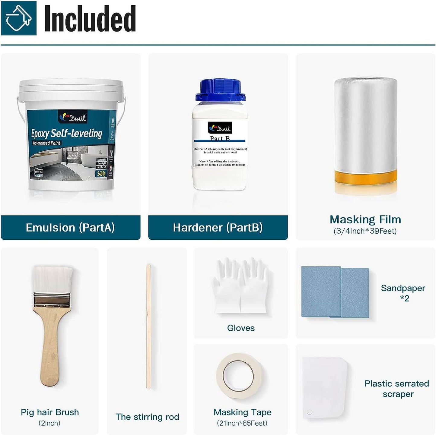 DWIL EpoxyShield Bathtub&Sink Refinishing Kit