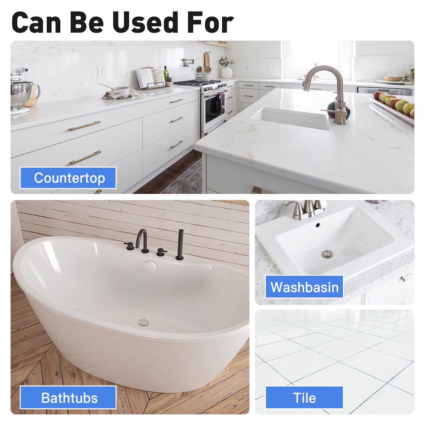 DWIL 3pk Tub & Tile Refinishing Kit -White ( With One Free Wood Paint Kit)