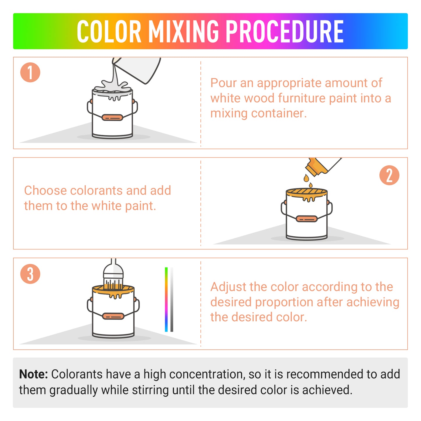 DWIL White Wood Furniture Paint with Waterbased Colorants