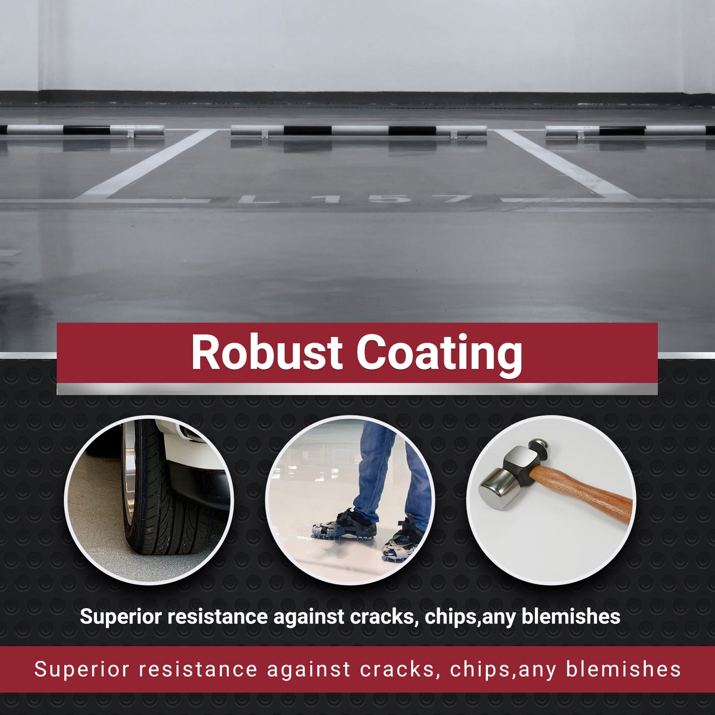 DWILEPOXYSHIELD Garage Floor Epoxy Kit,1 Car Kit