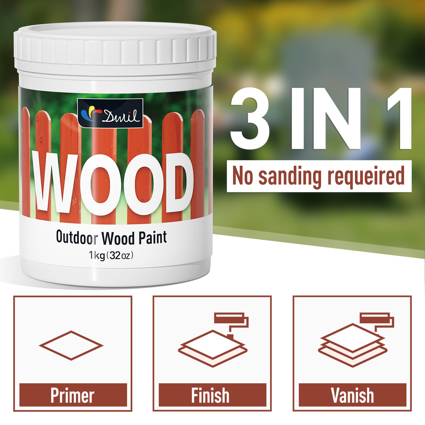 DWIL Outdoor Wood Furniture Paint Kit (with tools)