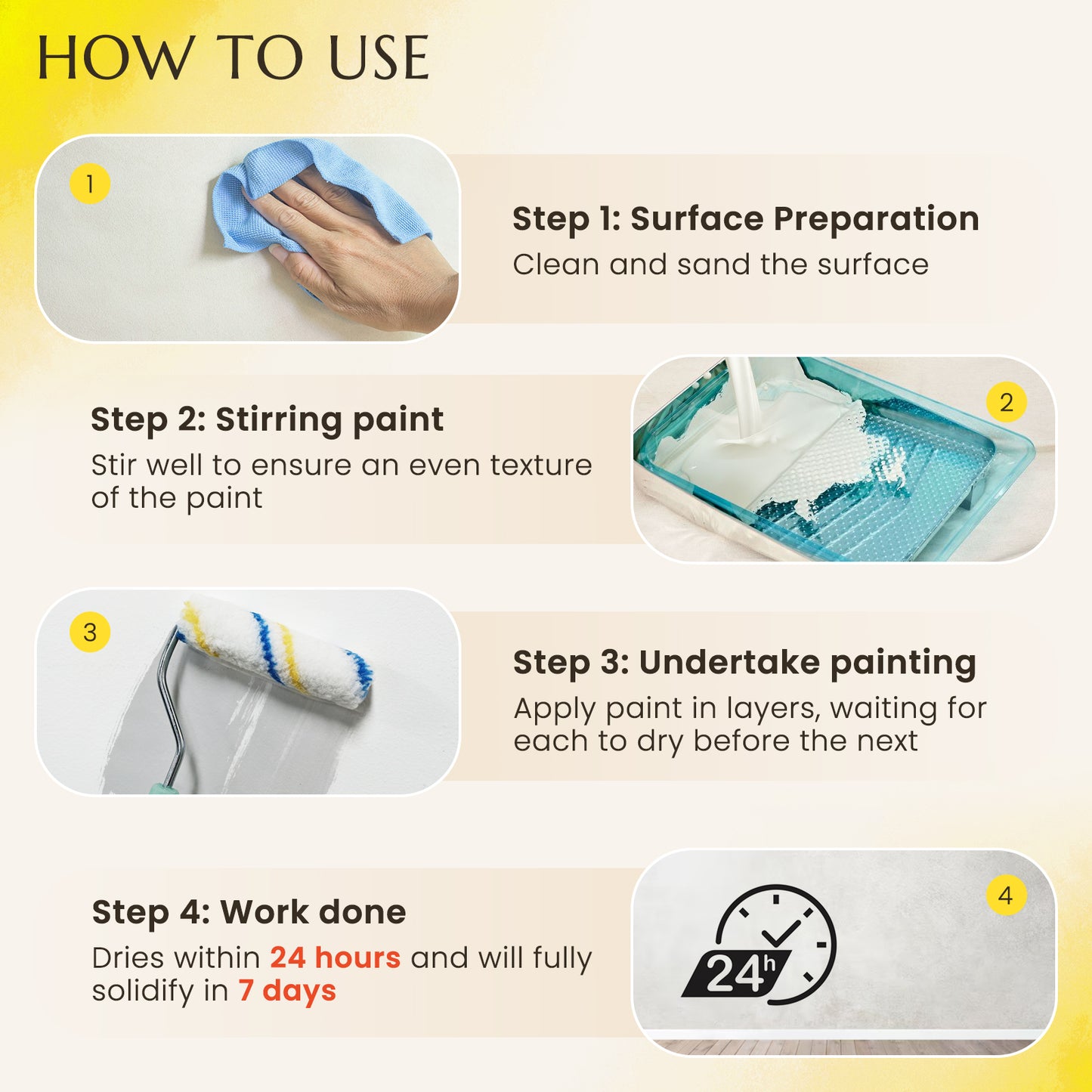 DWIL Wall Paint with Roller Kit - 32 Oz
