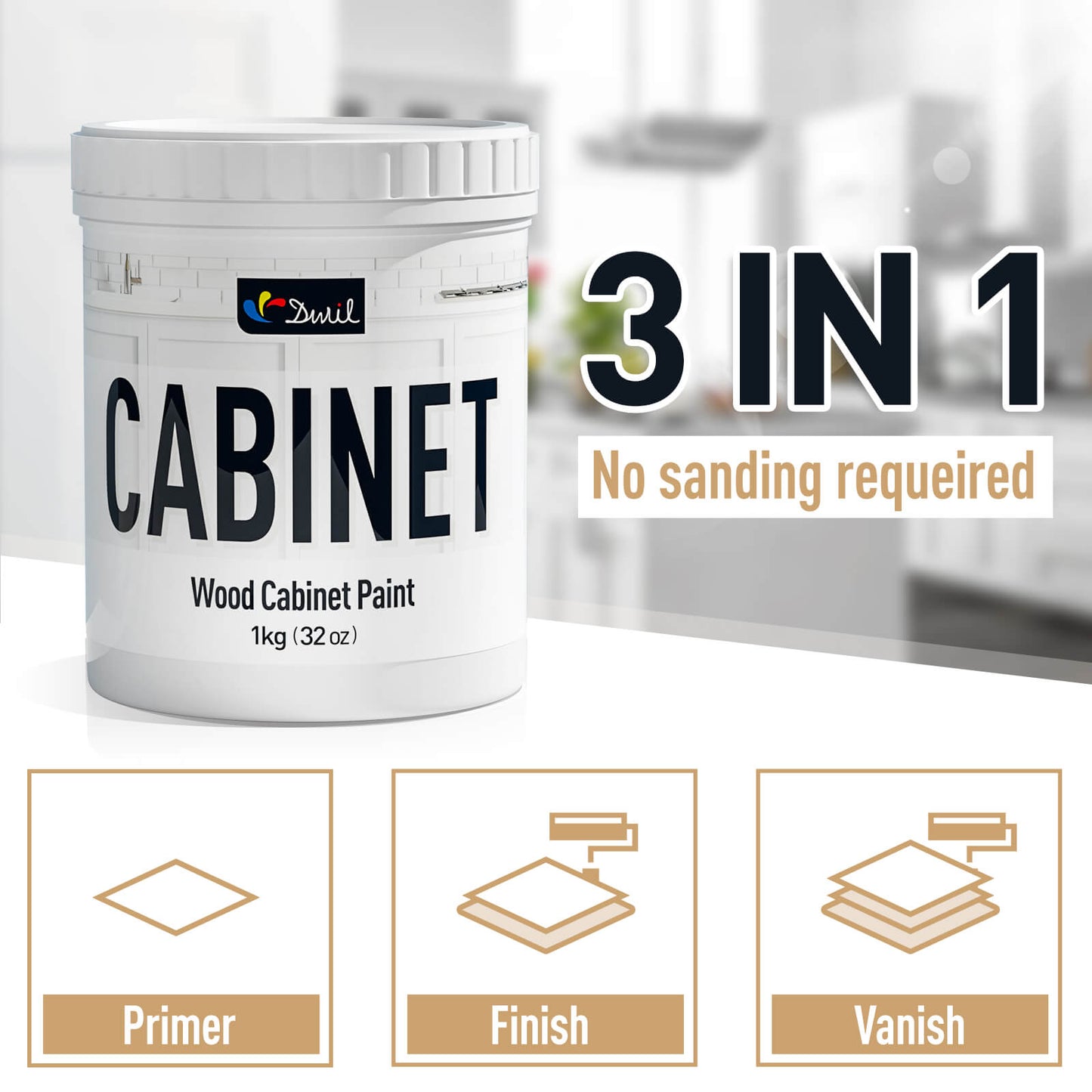 DWIL Wood Cabinet Paint Kit (With tools)