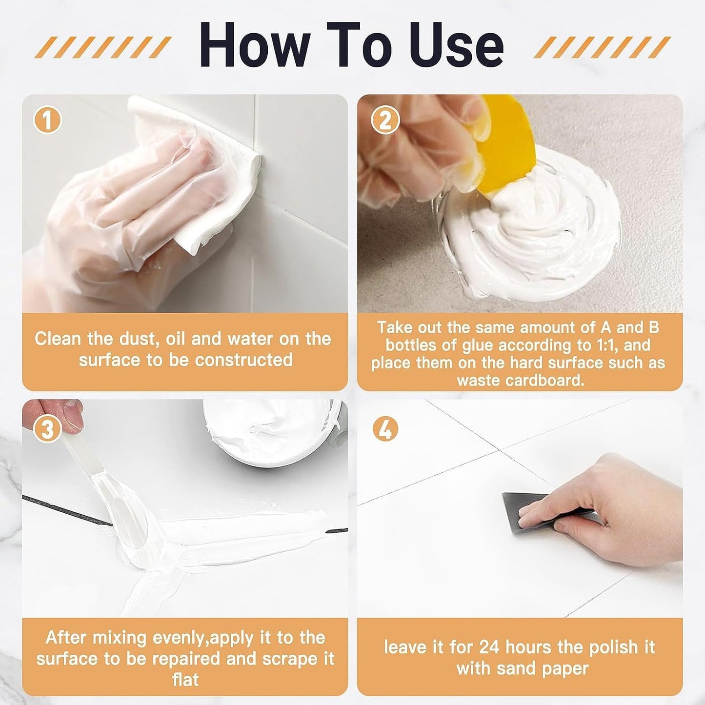 VERNY Tub, Tile and Shower Repair Kit, Fiberglass and Porcelain
