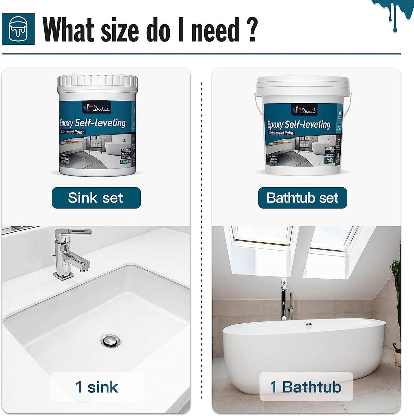 DWIL EpoxyShield Bathtub&Sink Refinishing Kit