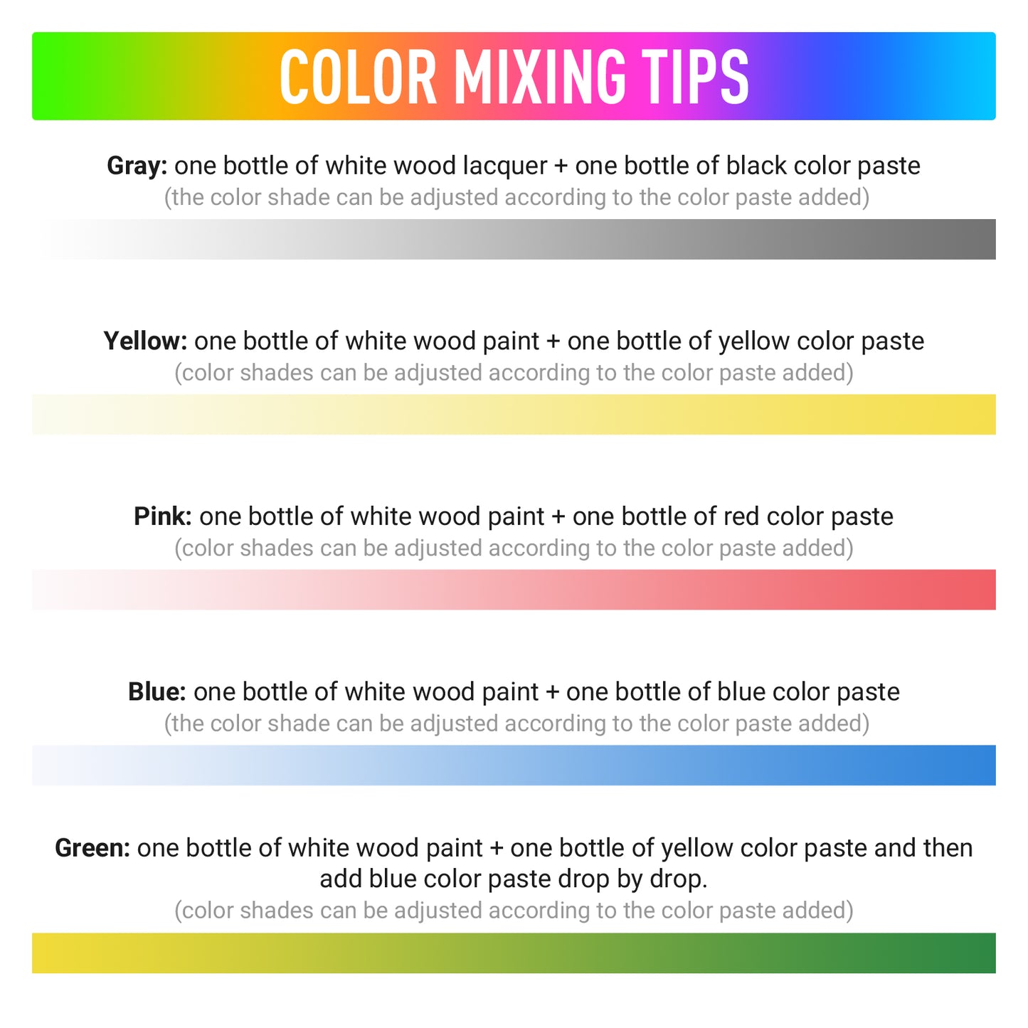 DWIL White Wood Furniture Paint with Waterbased Colorants