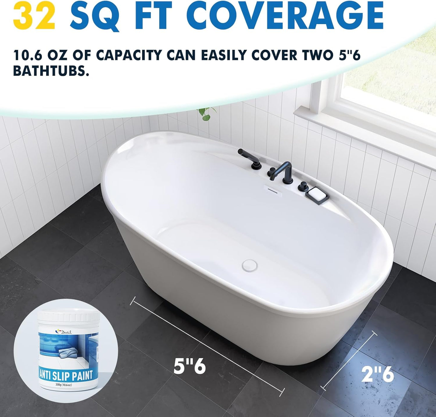 DWIL Shower Anti Slip Paint - 10.6 oz