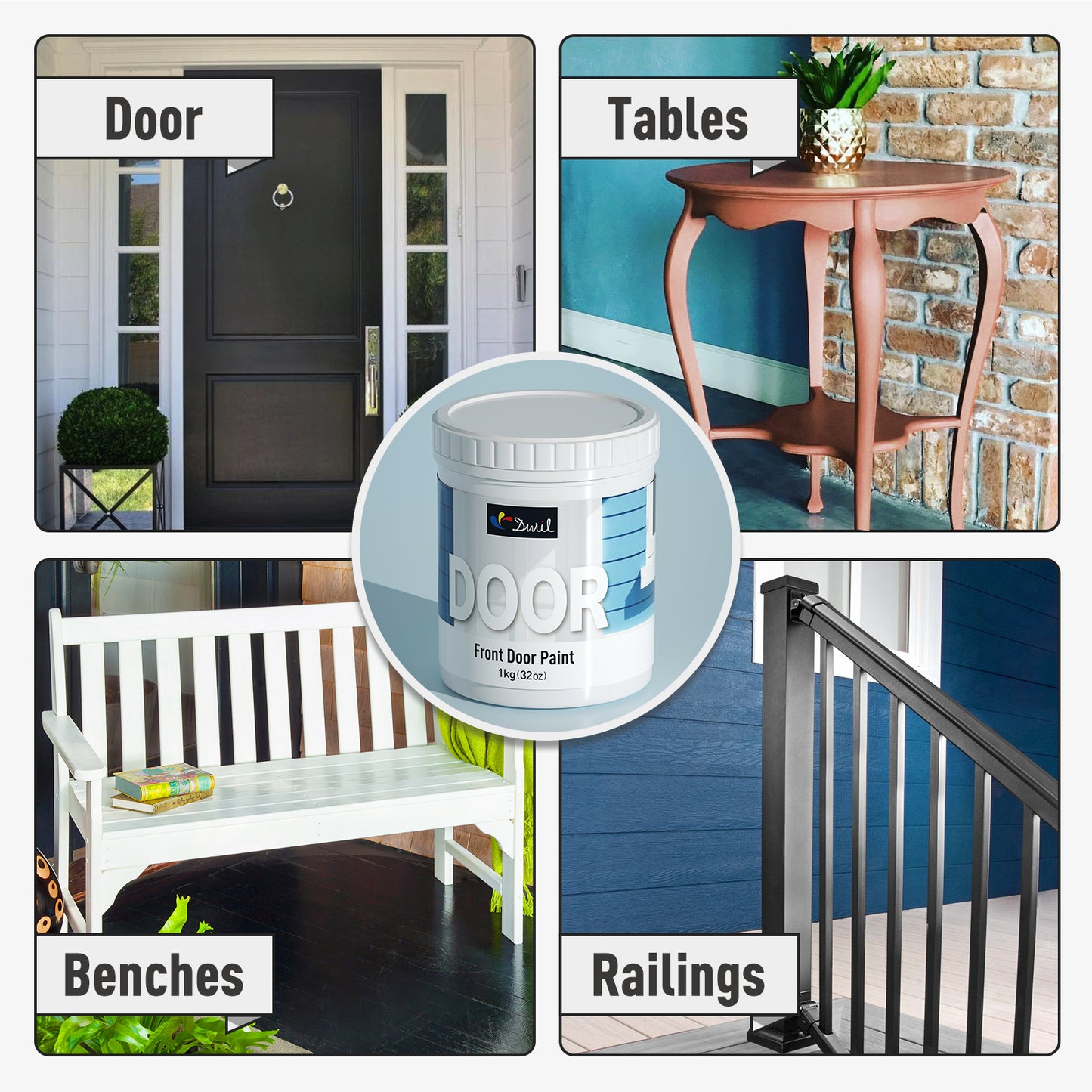 DWIL Front Door Paint Water-Based Interior & Exterior -32OZ