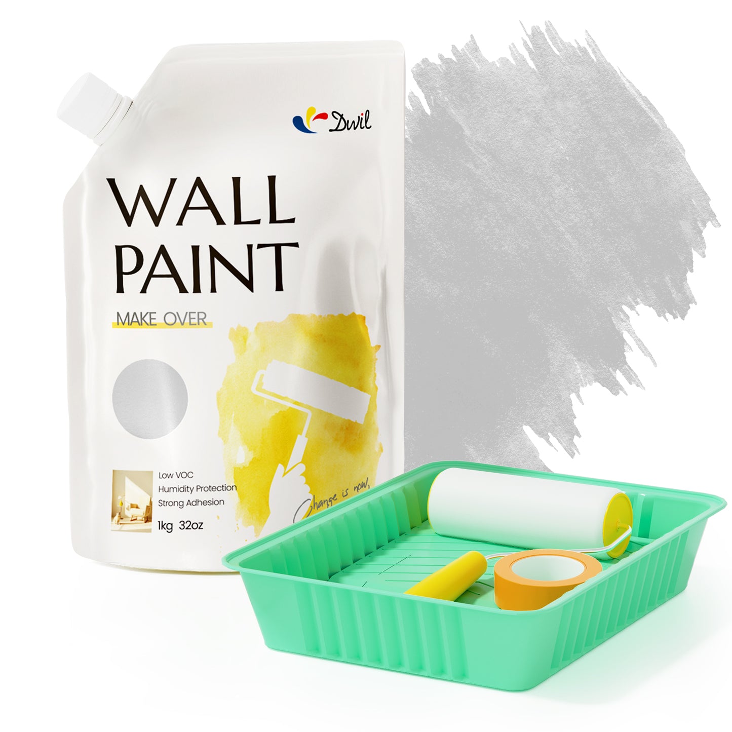 DWIL Wall Paint with Roller Kit - 32 Oz