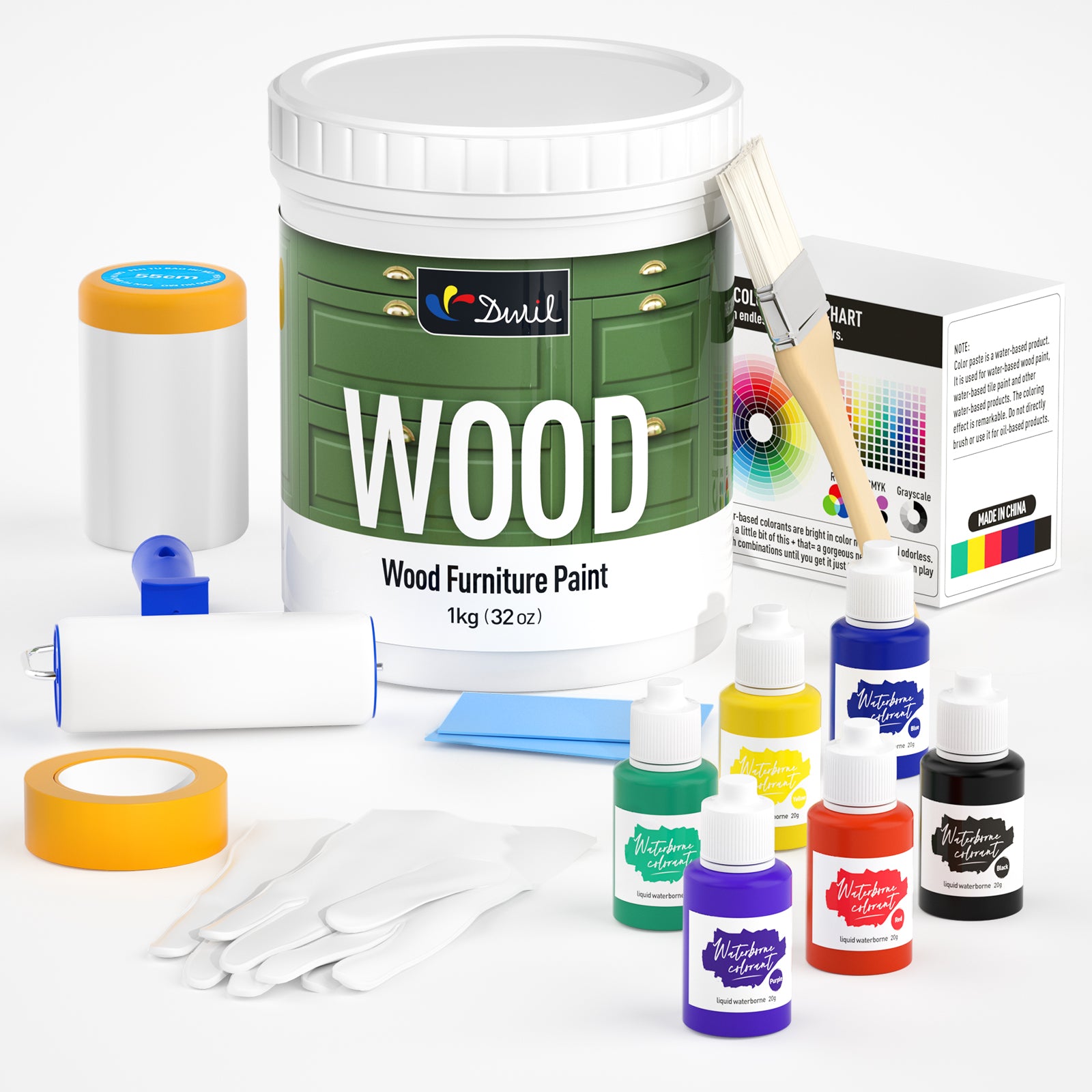 DWIL White Wood Furniture Paint with Waterbased Colorants