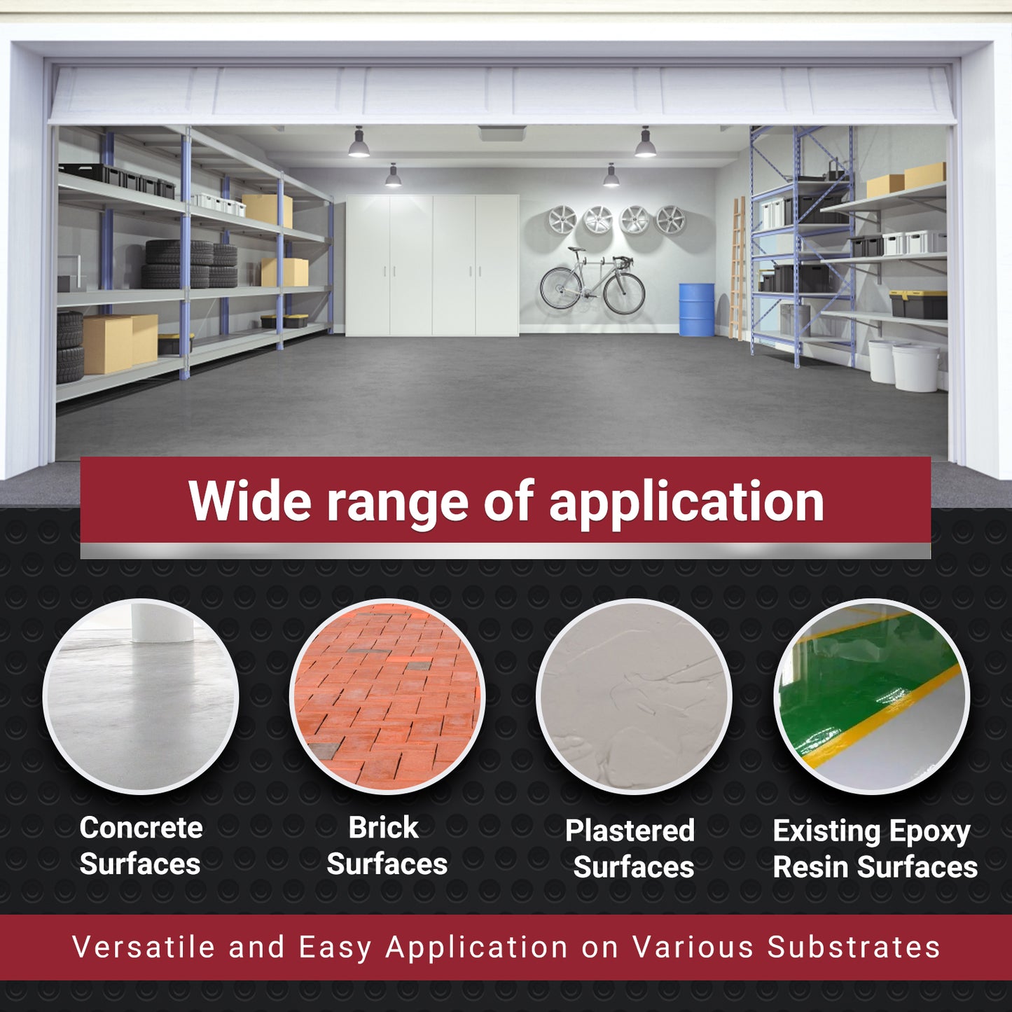 DWILEPOXYSHIELD Garage Floor Epoxy Kit,1 Car Kit