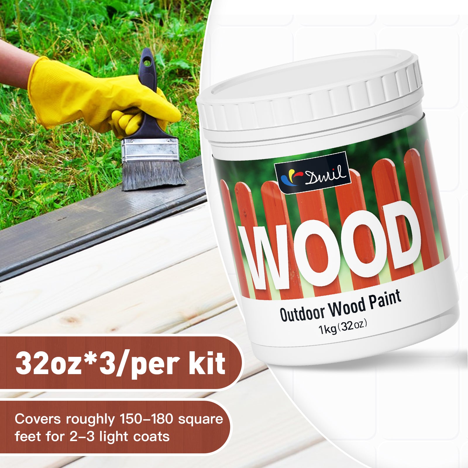 DWIL Outdoor Wood Furniture Paint Kit – Tools Included