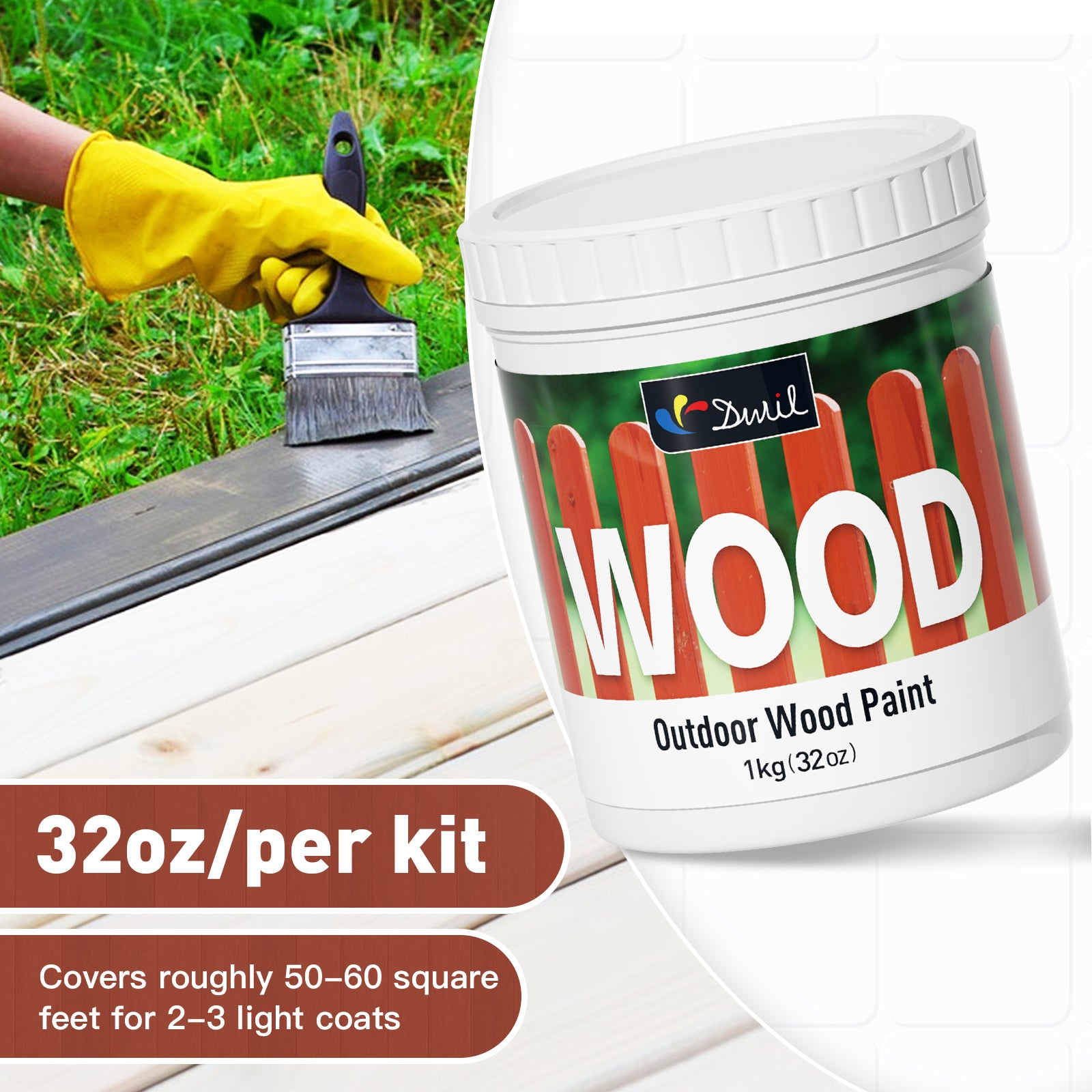 DWIL Outdoor Wood Furniture Paint Kit – Tools Included