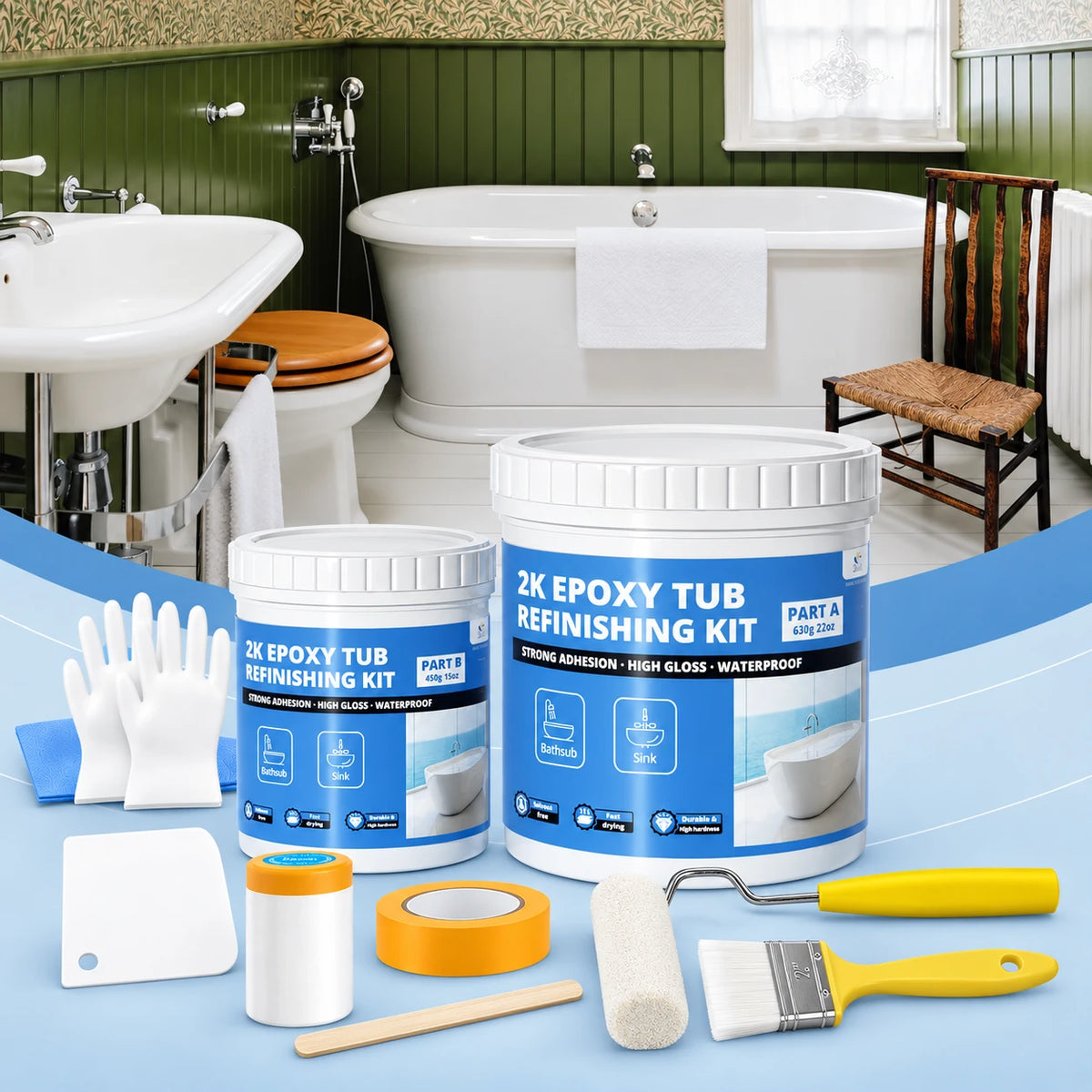 DWIL 2K Epoxy Tub Refinishing Kit – Solvent-Free