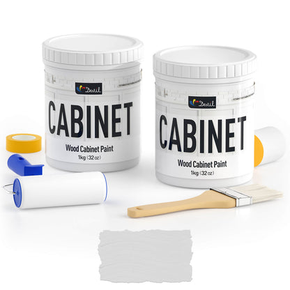 Light Grey-DWIL Wood Cabinet Paint Kit （With tools）