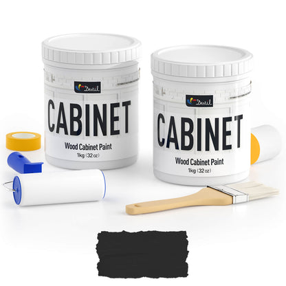 Black- DWIL Wood Cabinet Paint Kit （With tools）