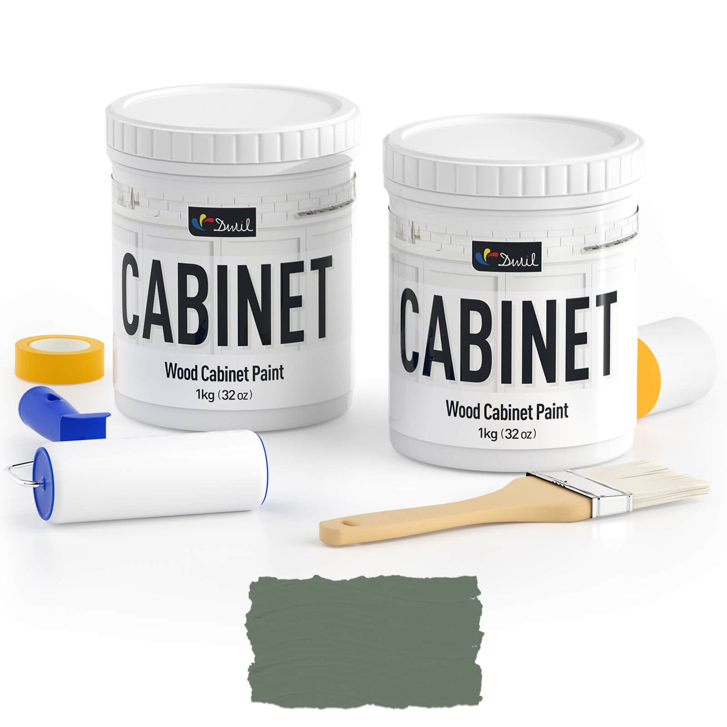 Cardamom Green-DWIL Wood Cabinet Paint Kit （With tools）