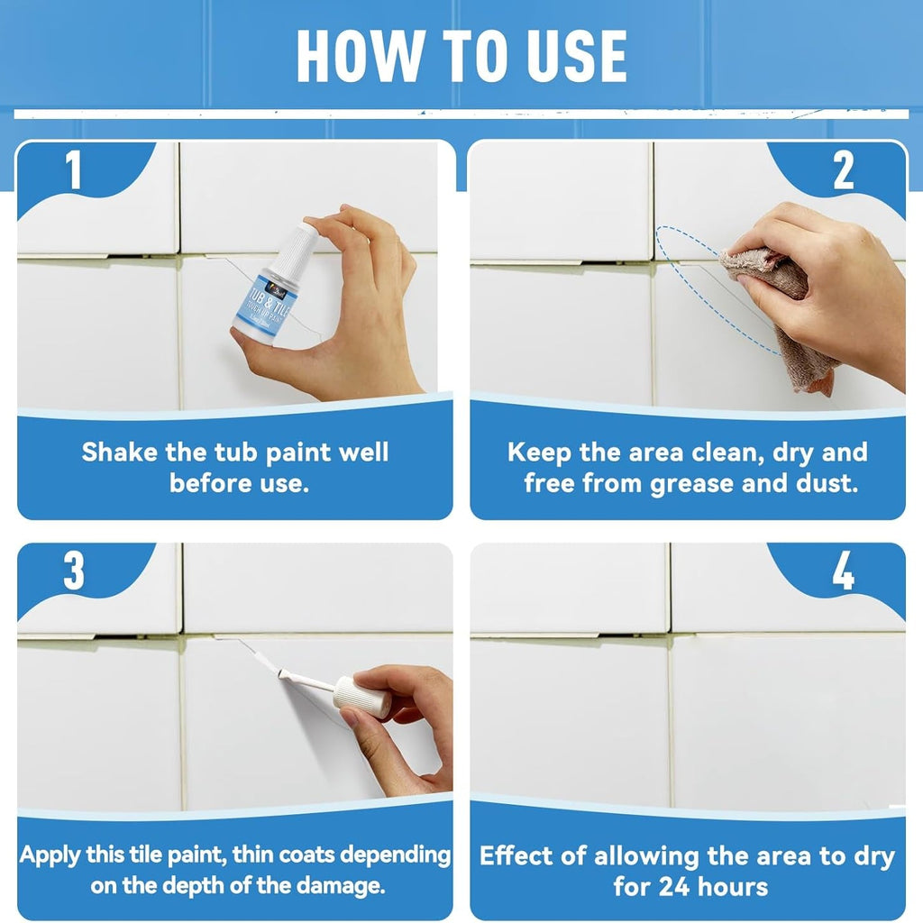 DWIL Tub & Tile Touch-Up Paint Pen – 1.5 oz