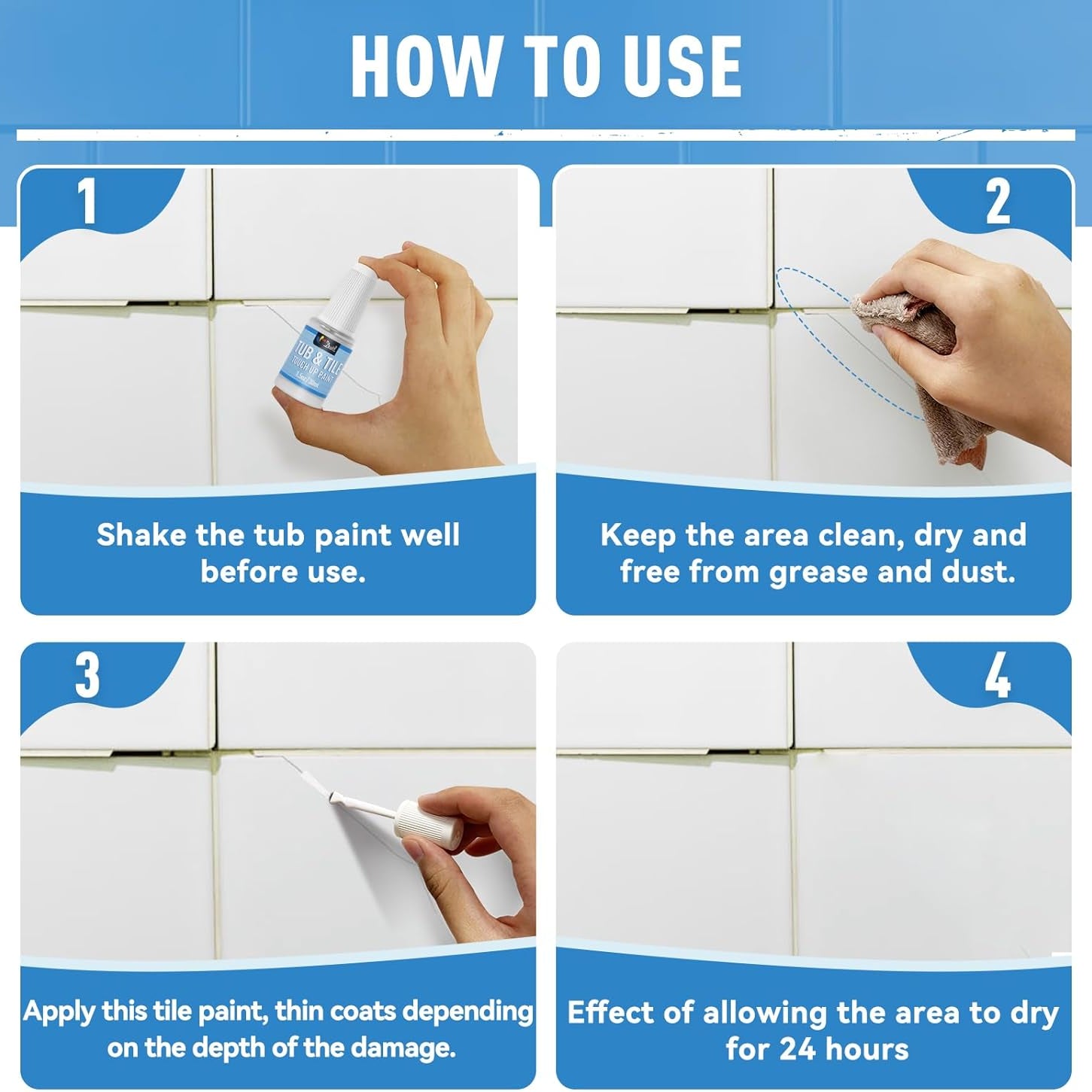 DWIL Tub & Tile Touch-Up Paint Pen – 1.5 oz