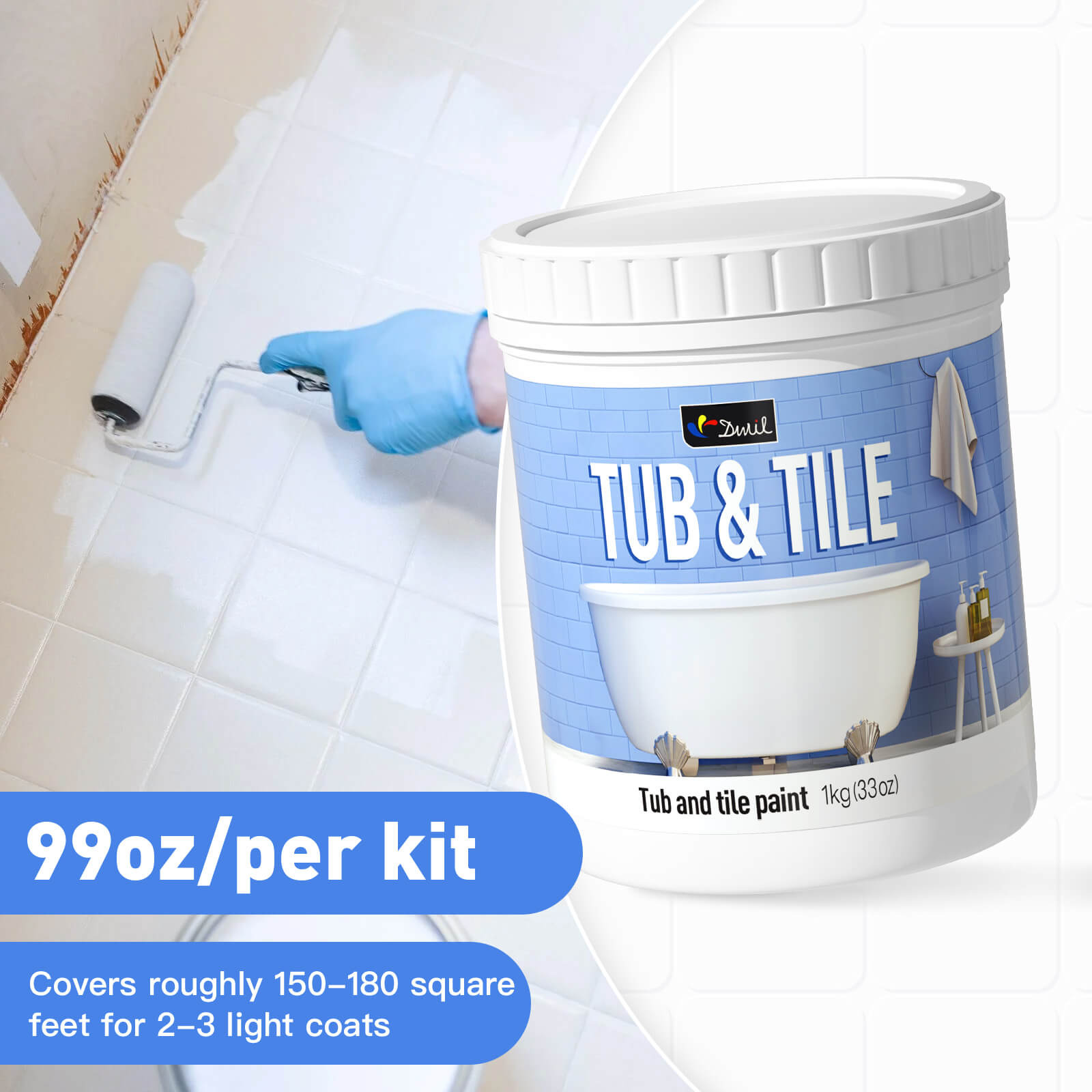 DWIL Tub And Tile Refinishing Kit DWIL PAINT   3 3kg 