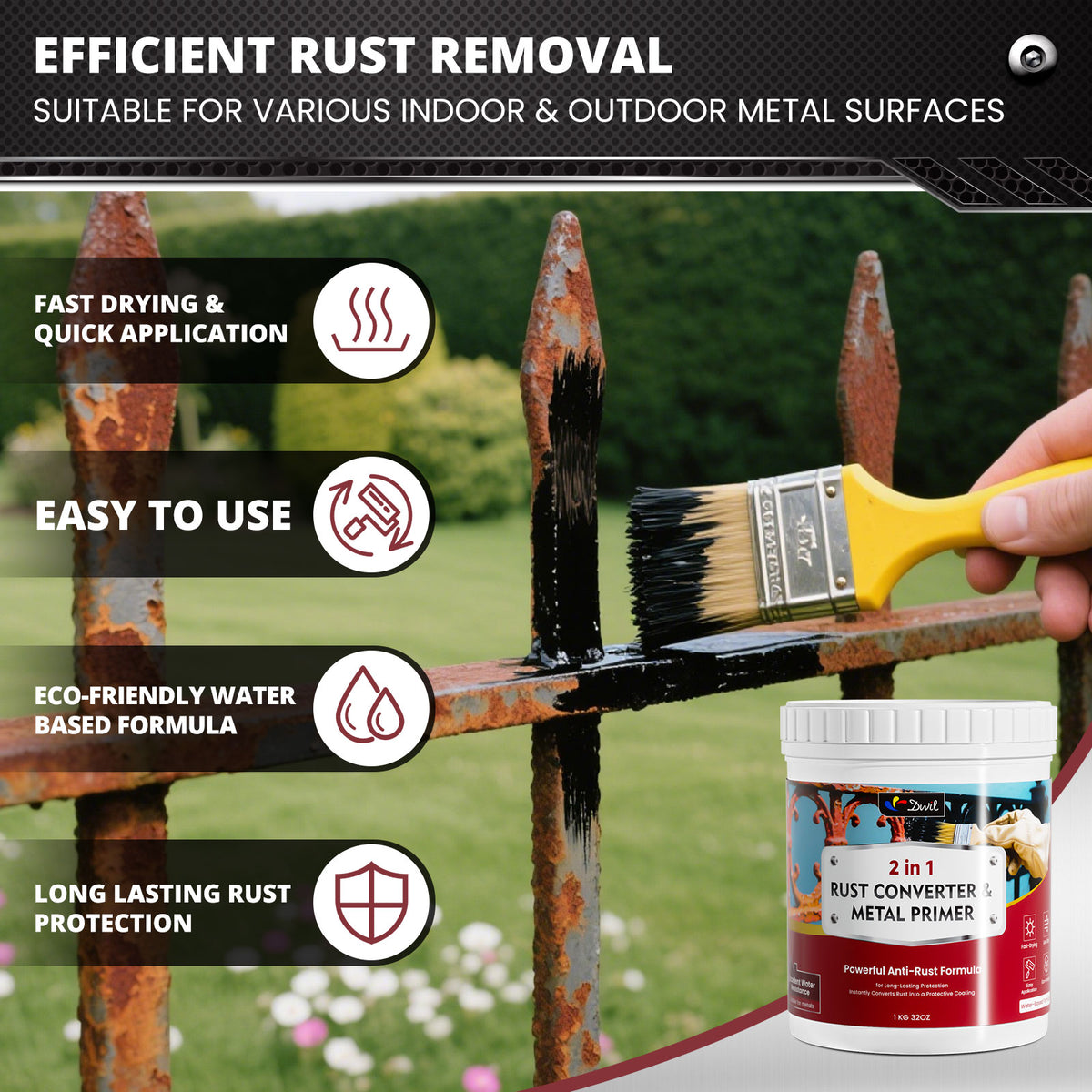 Weatherproof Rust Converter Paint For Metal,Rust Remover for Weatherproof Rust Converter Paint For Metal,Rust Remover for