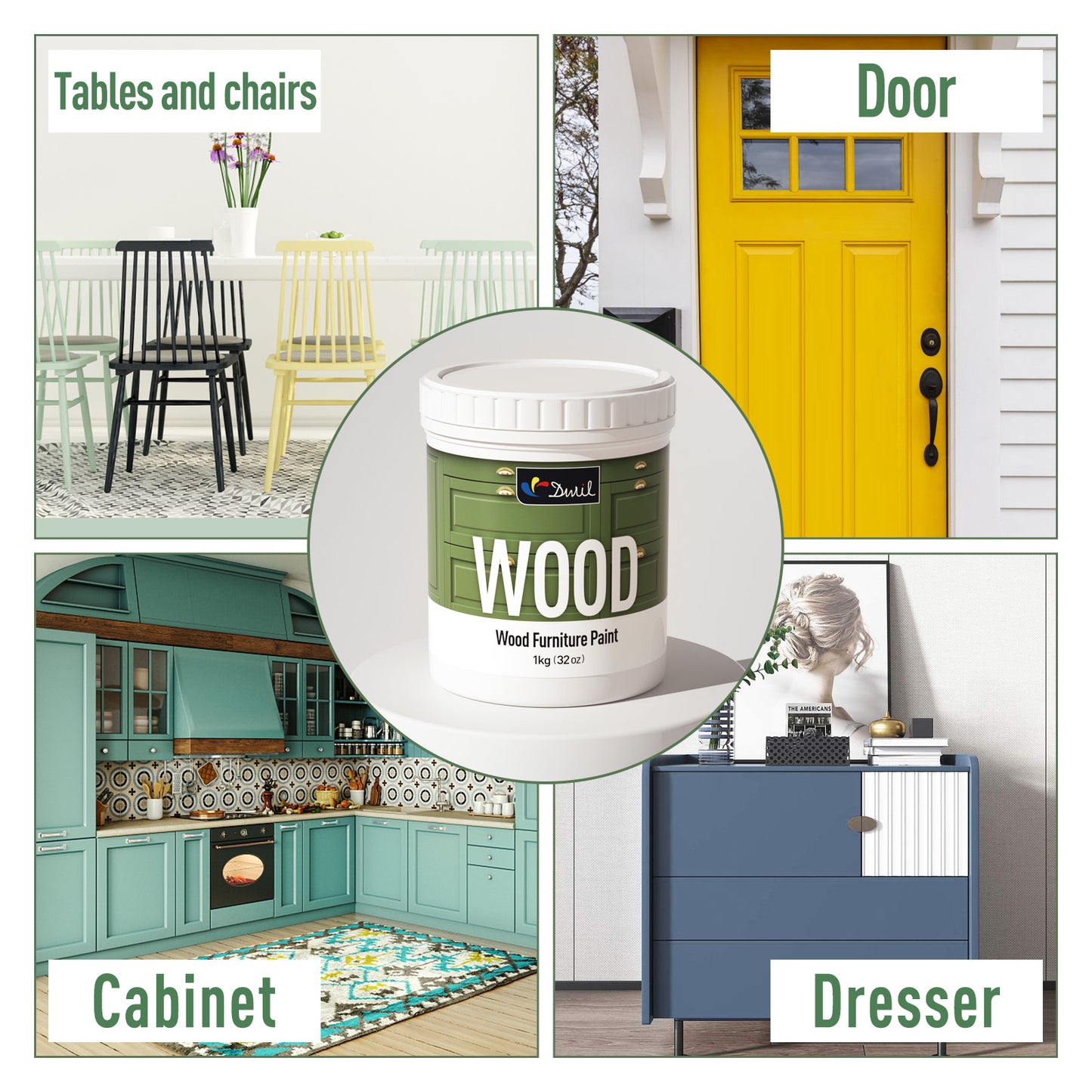 Dusty orange-DWIL Wood Furniture Paint Kit（With tools）