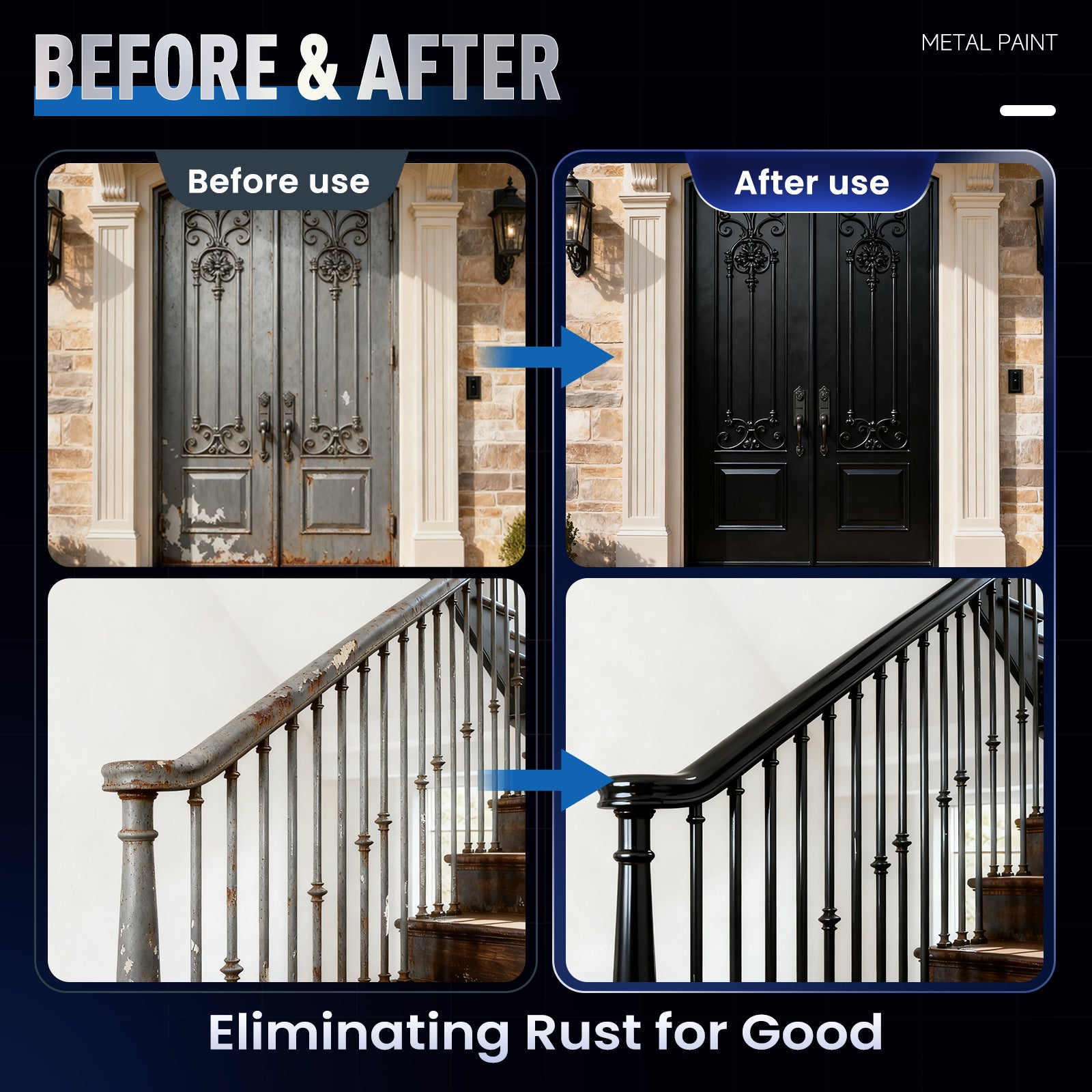 DWIL Waterproof Metal Paint Kit with Anti-Rust Protection – 16/32 oz