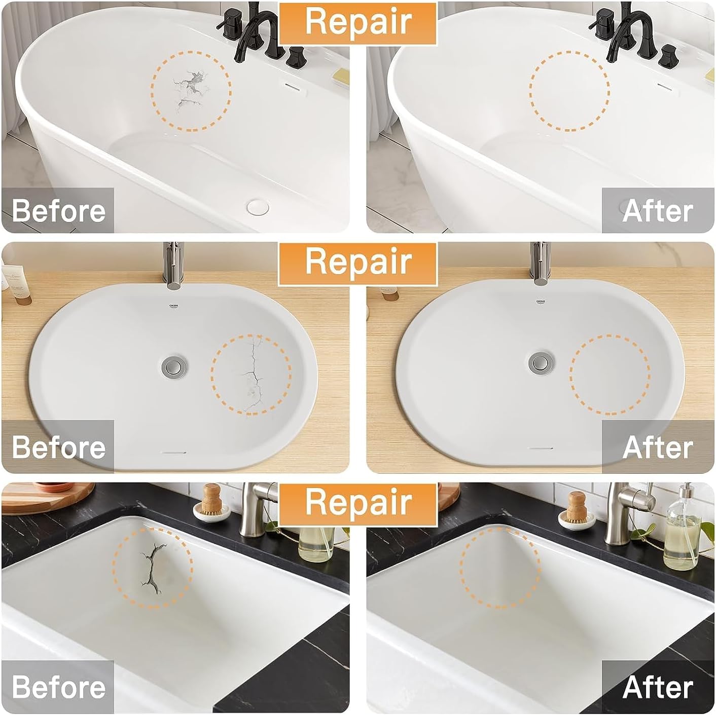 Porcelain Repair Kit,fiberglass Tub Repair Kit For Shower White Tub,tile  Tub