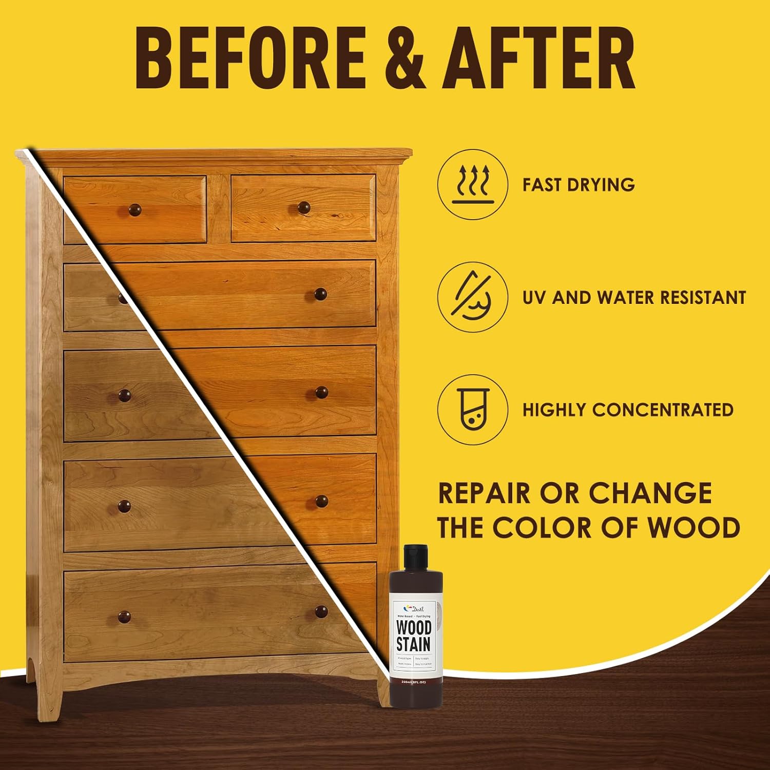 DWIL Water-Based Wood Stain Kit – 8.5 oz
