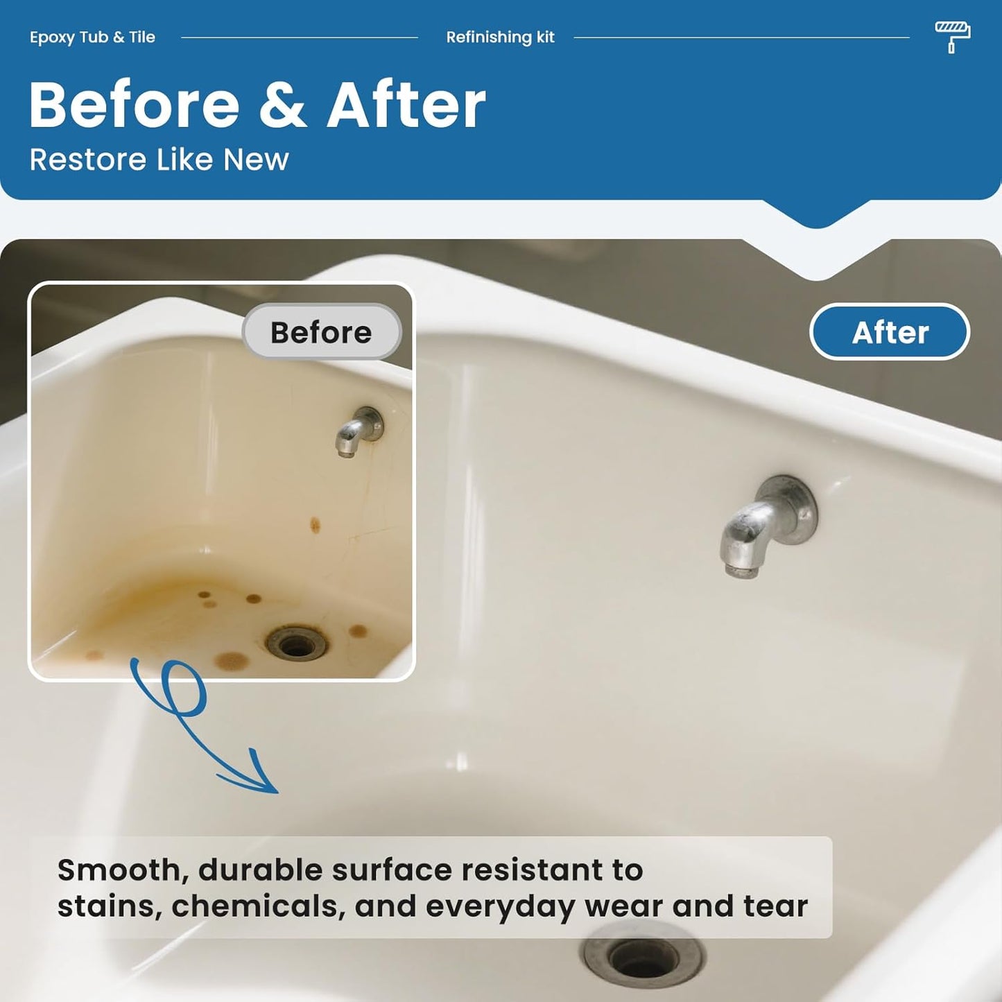VERNY EpoxyShield Bathtub&Sink Refinishing Kit