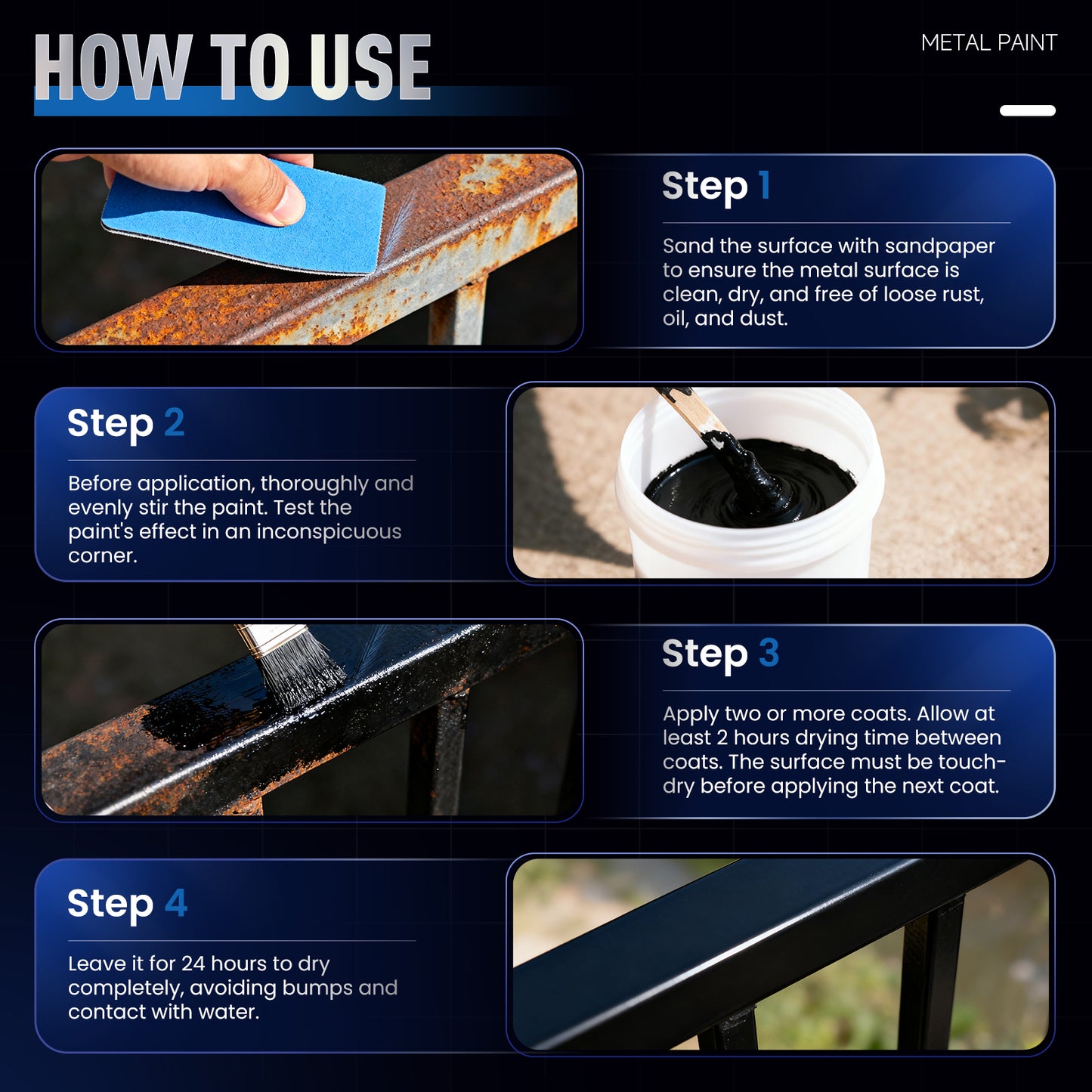 DWIL Metal Paint Waterproof Anti-Rust-16 Oz