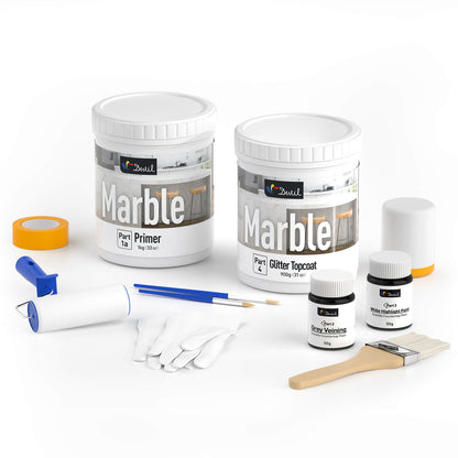 White Marble Countertop Paint Kit 