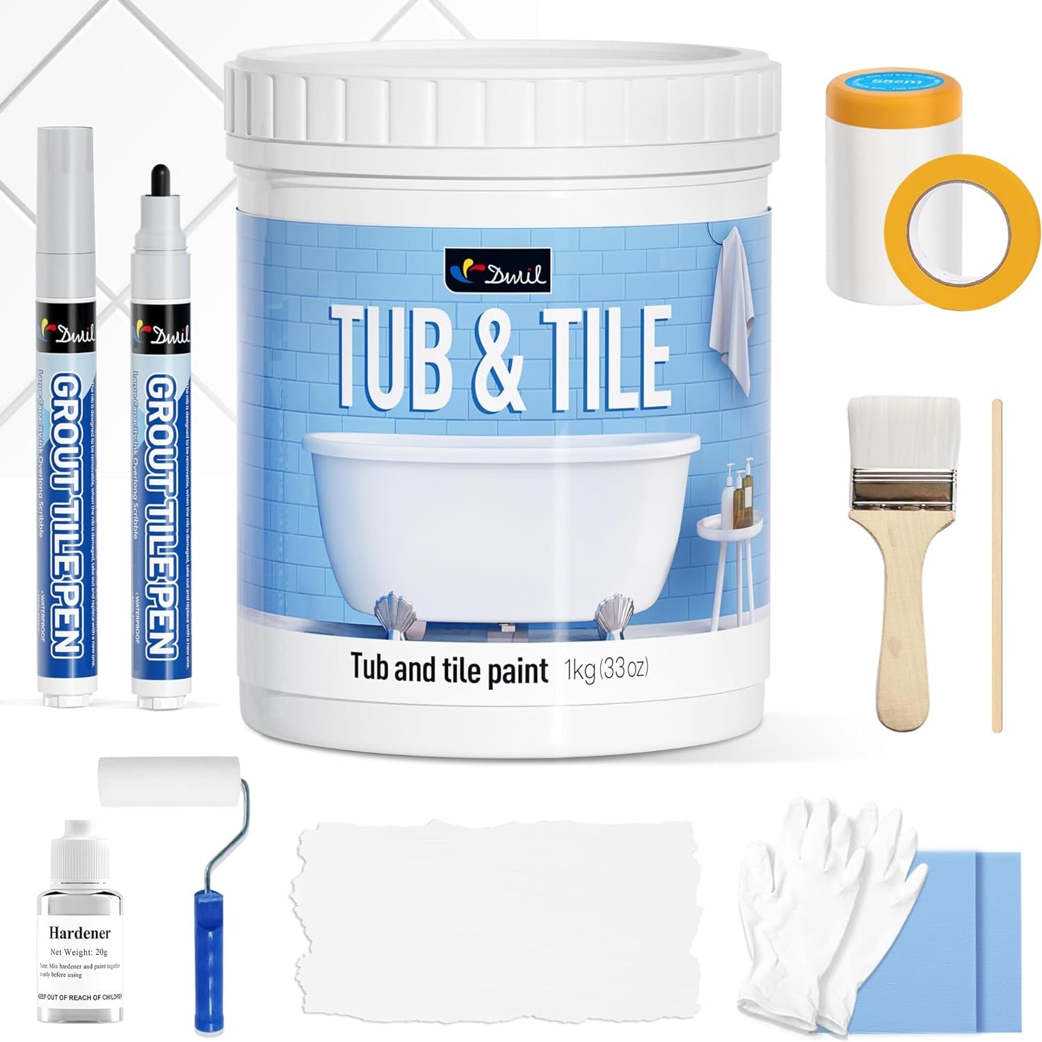 DWIL Tub & Tile Refinishing Kit – Tools Included