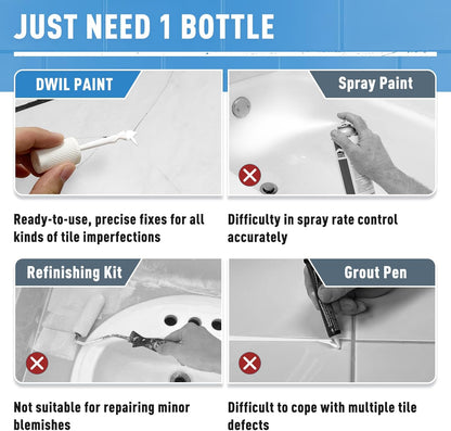 DWIL Touch Up Paint Pen for Tub Tiles - 1.5 Oz