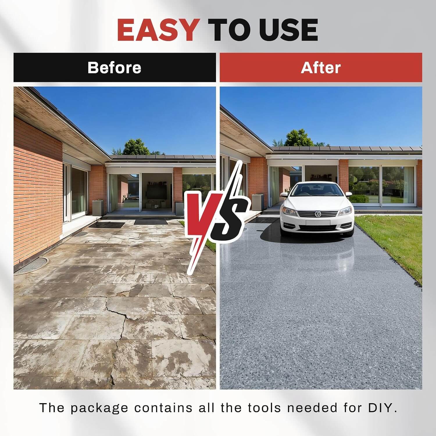 DWIL Self-Leveling Epoxy Floor Coating Kit with Colored Sand