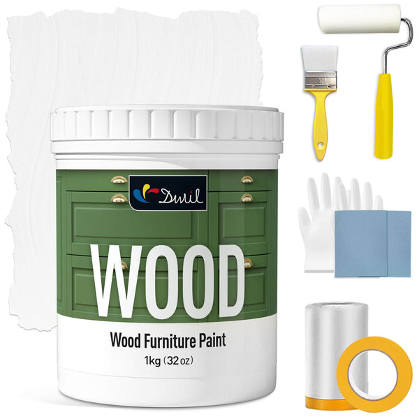 DWIL wood furniture paint kit in white
