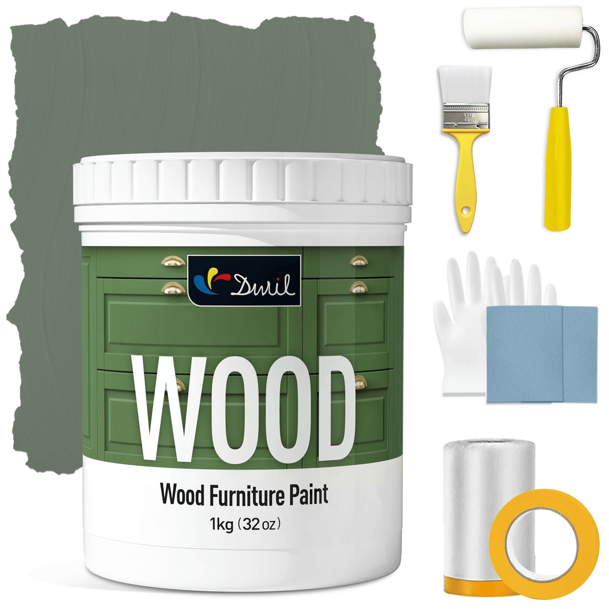 DWIL Wood Furniture Paint Kit – Tools Included — Cardamom Green