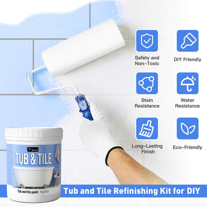 Tub and Tile Refinishing Kit for DIY