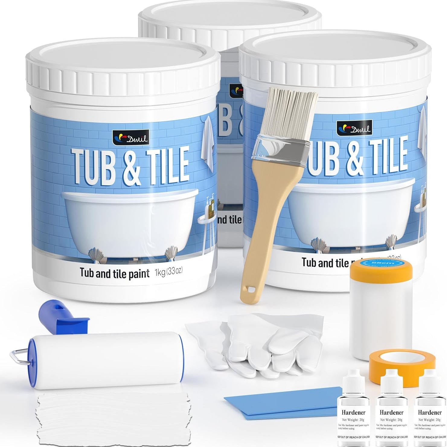 DWIL Tub & Tile Refinishing Kit – Tools Included