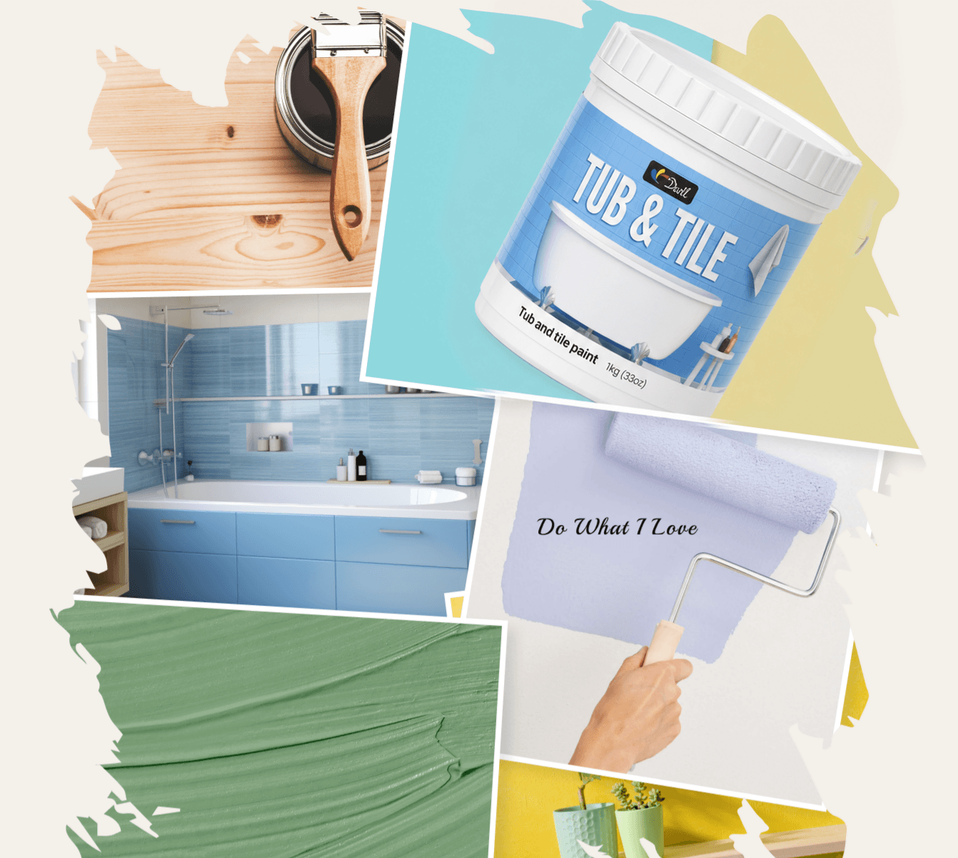 DWIL tub and tile refinishing kit and included tools