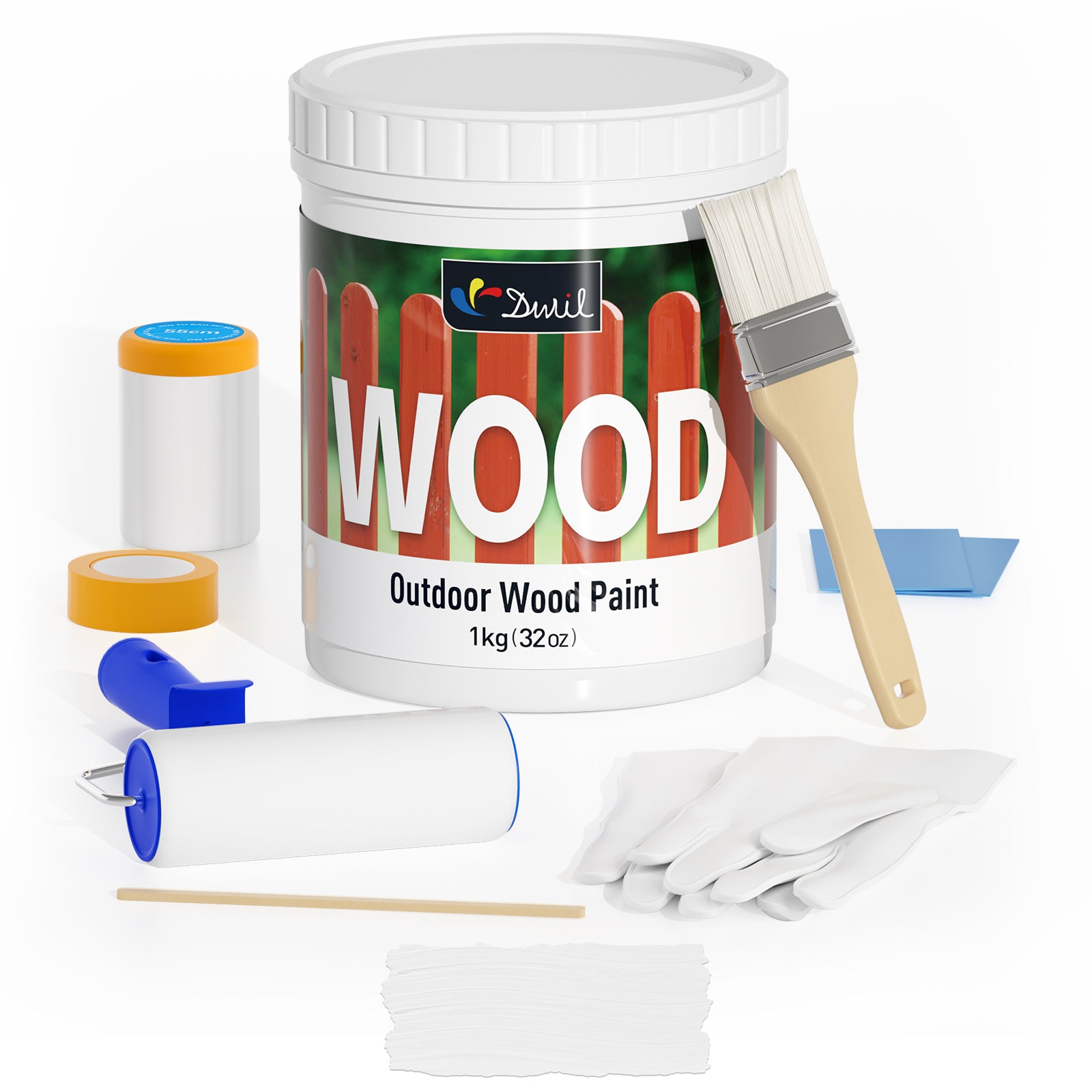 DWIL outdoor wood furniture paint kit with tools