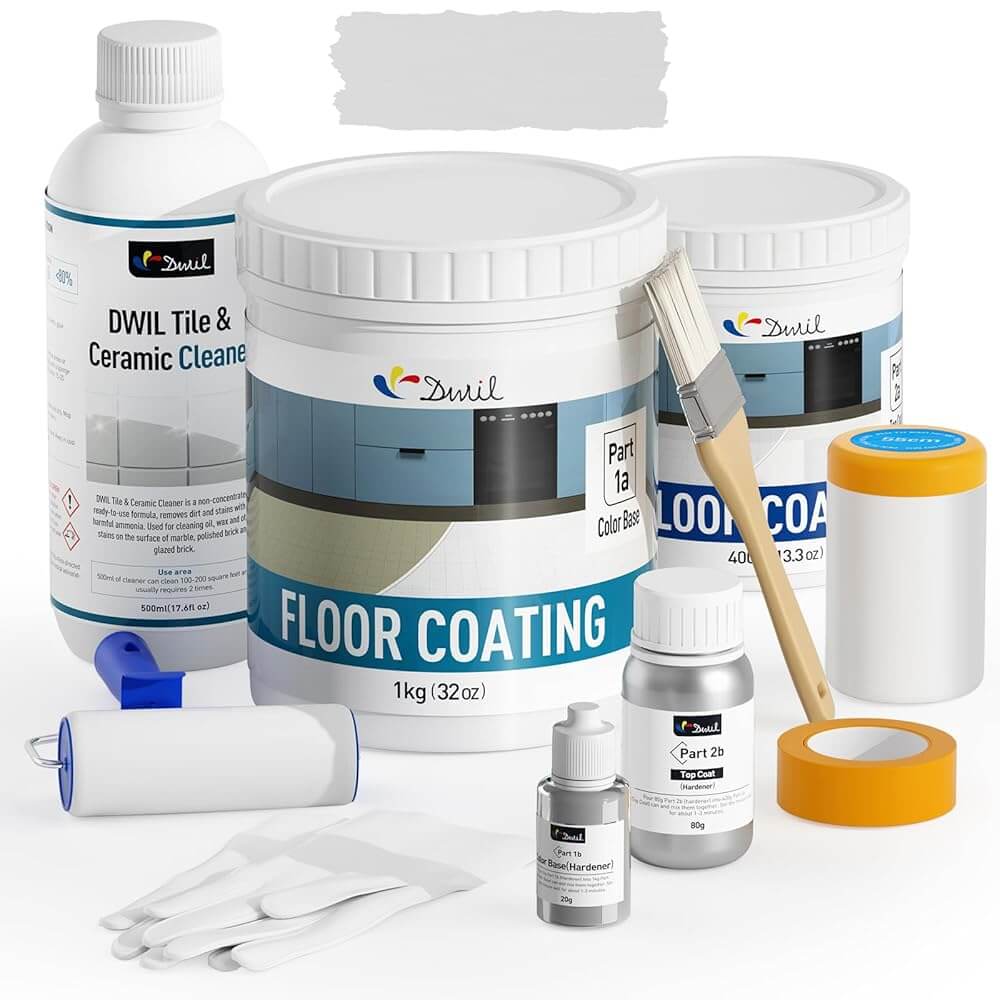 DWIL Complete Tub & Tile Refinishing Kit with Cleaner & Gloss Topcoat