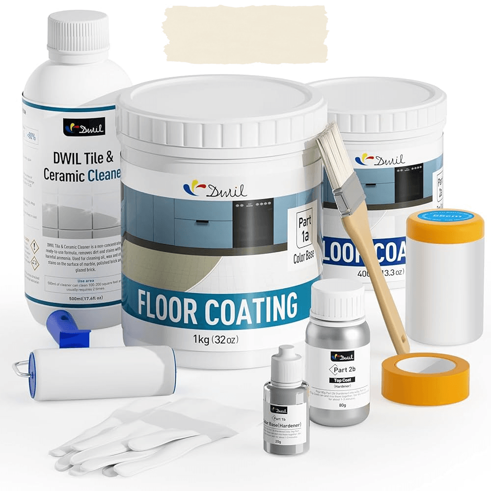 DWIL Complete Tub & Tile Refinishing Kit with Cleaner & Gloss Topcoat