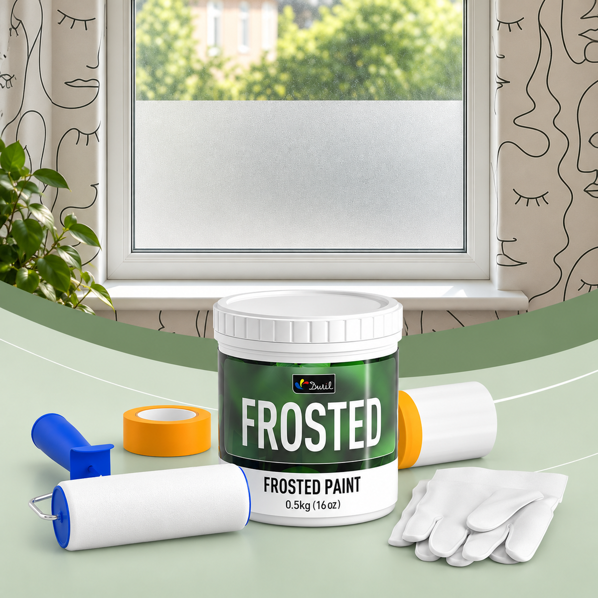 DWIL Water-Based Frosted Glass Paint Kit – 16/32 oz