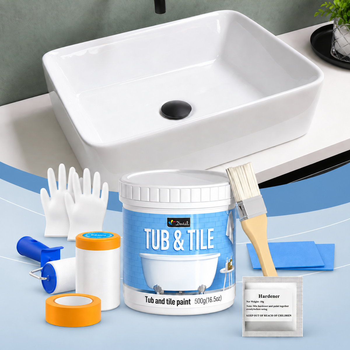 DWIL Water-Based Tub & Tile Refinishing Kit with Tools