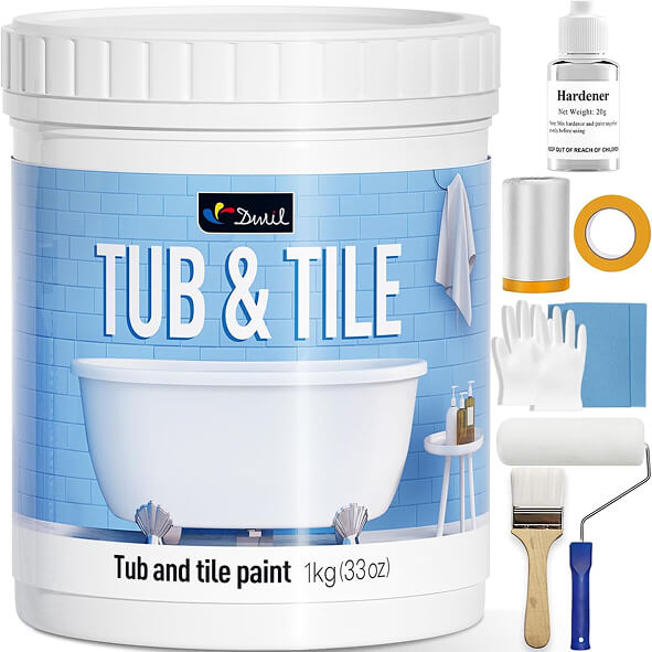 Contents included with the DWIL Tub and Tile Refinishing Paint Kit